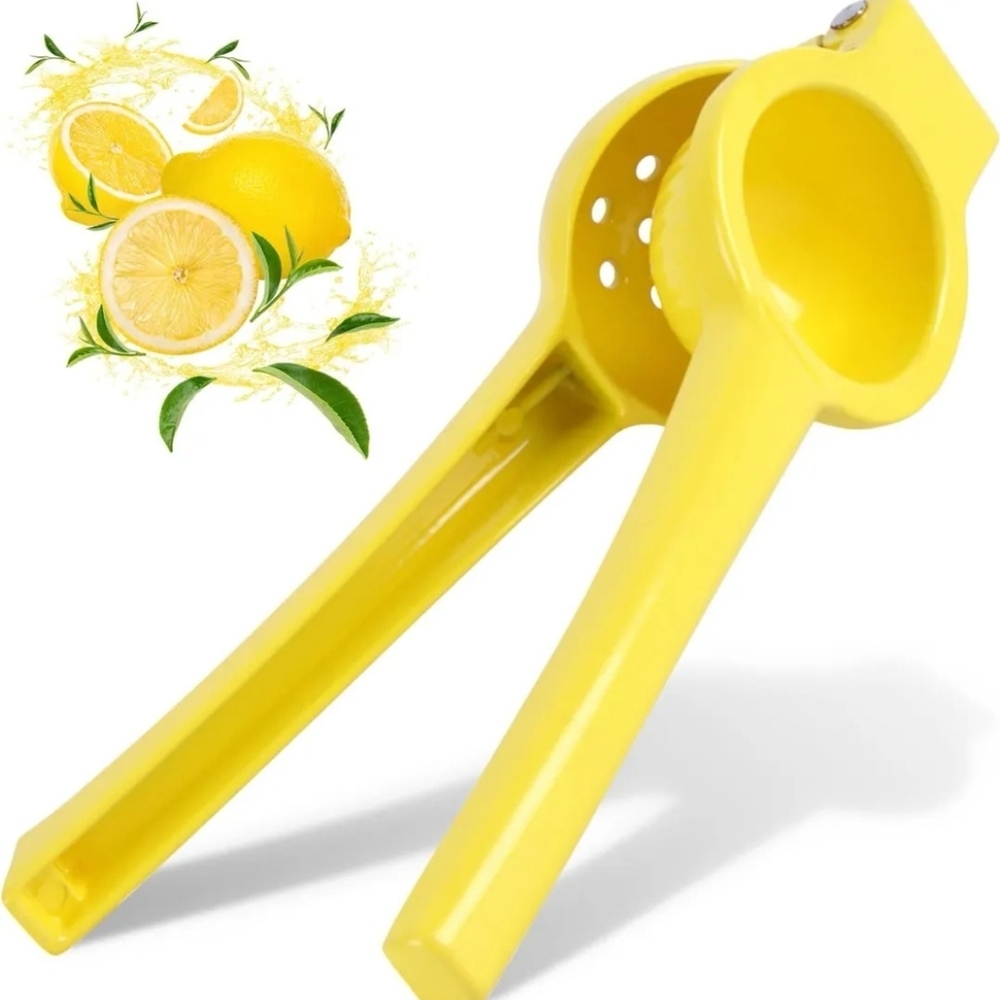 Yellow Lemon Squeezer Heavy Duty Metal Design